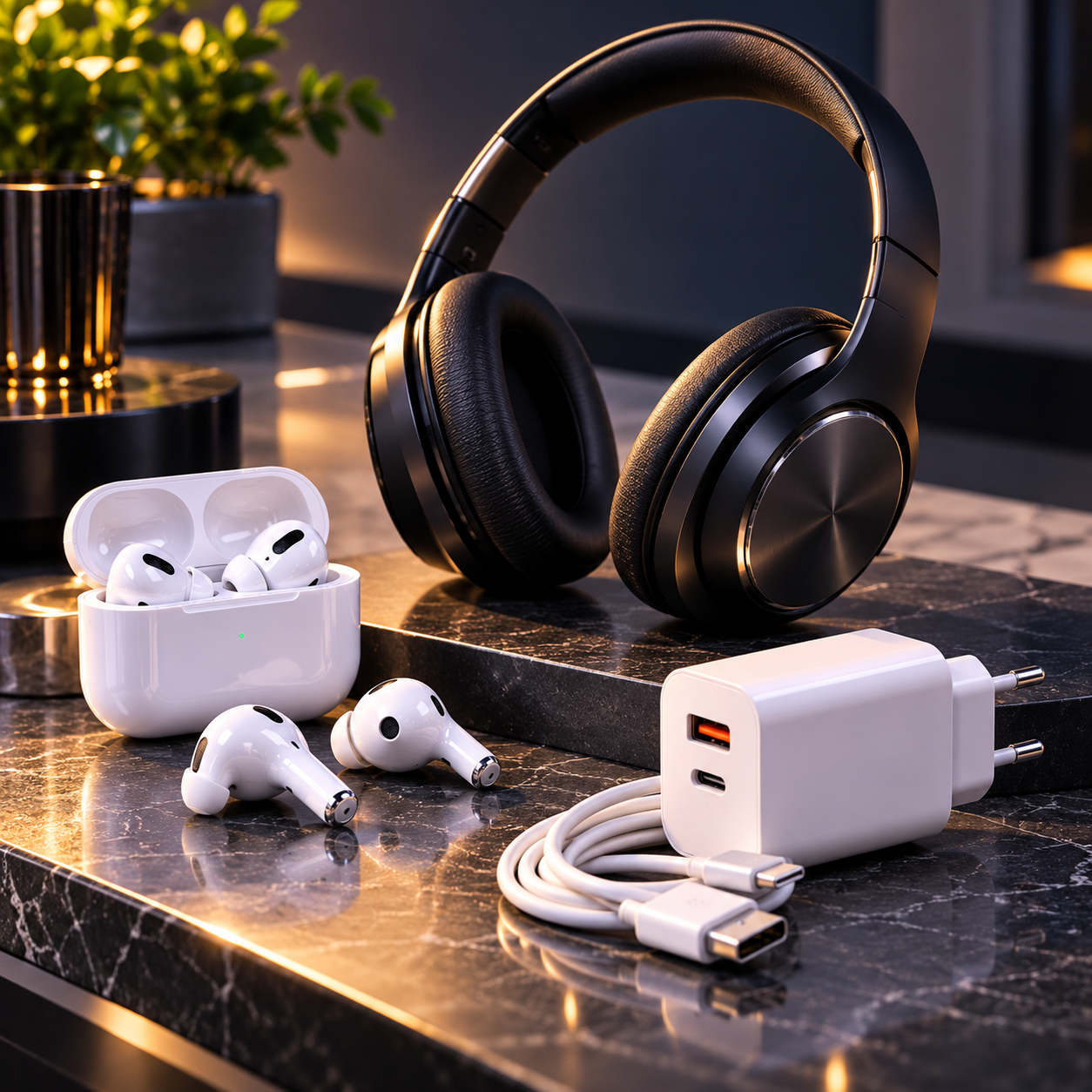 Earpods, Headphones & Chargers